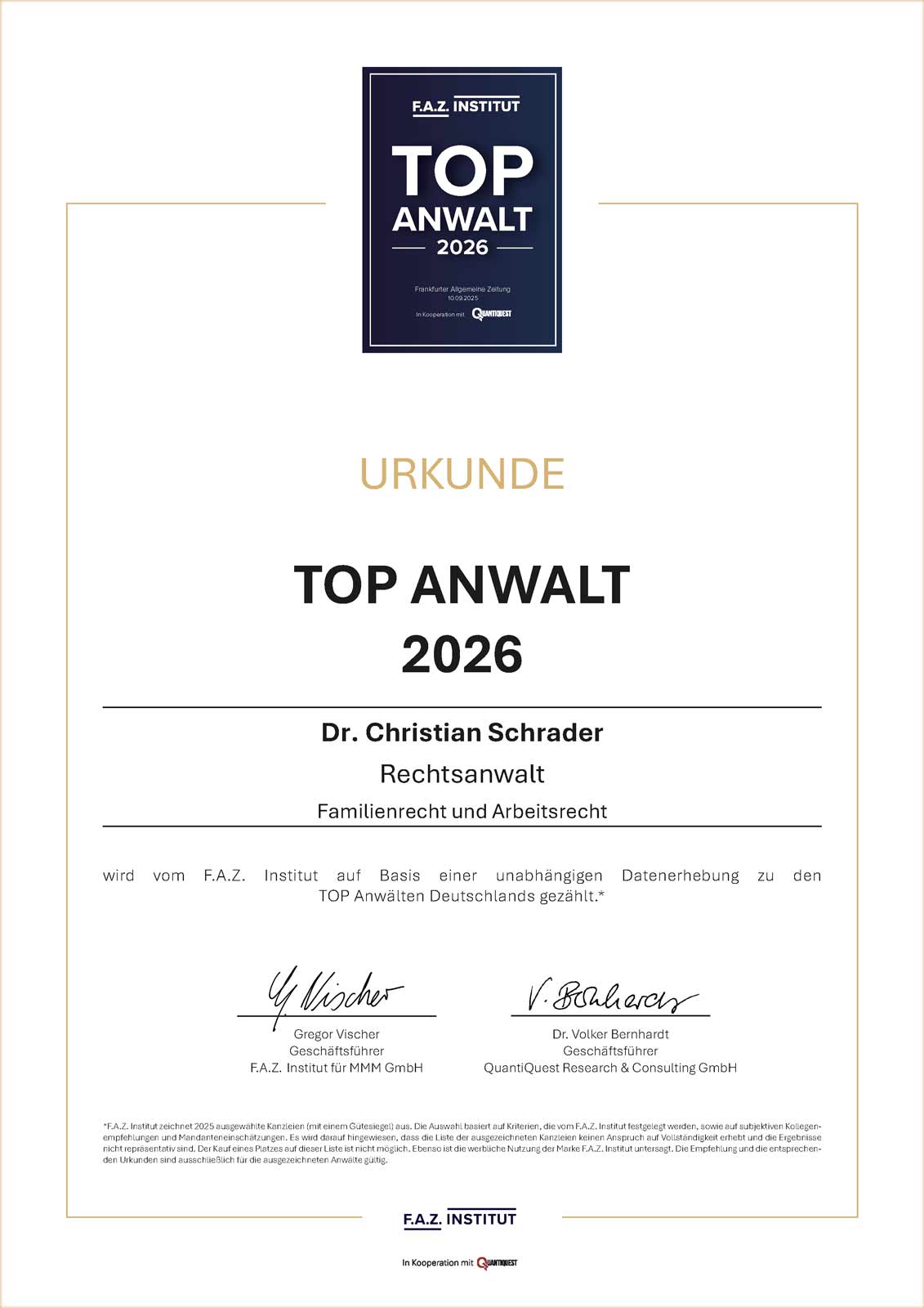 Top Anwalt Christian Schrader 2026
