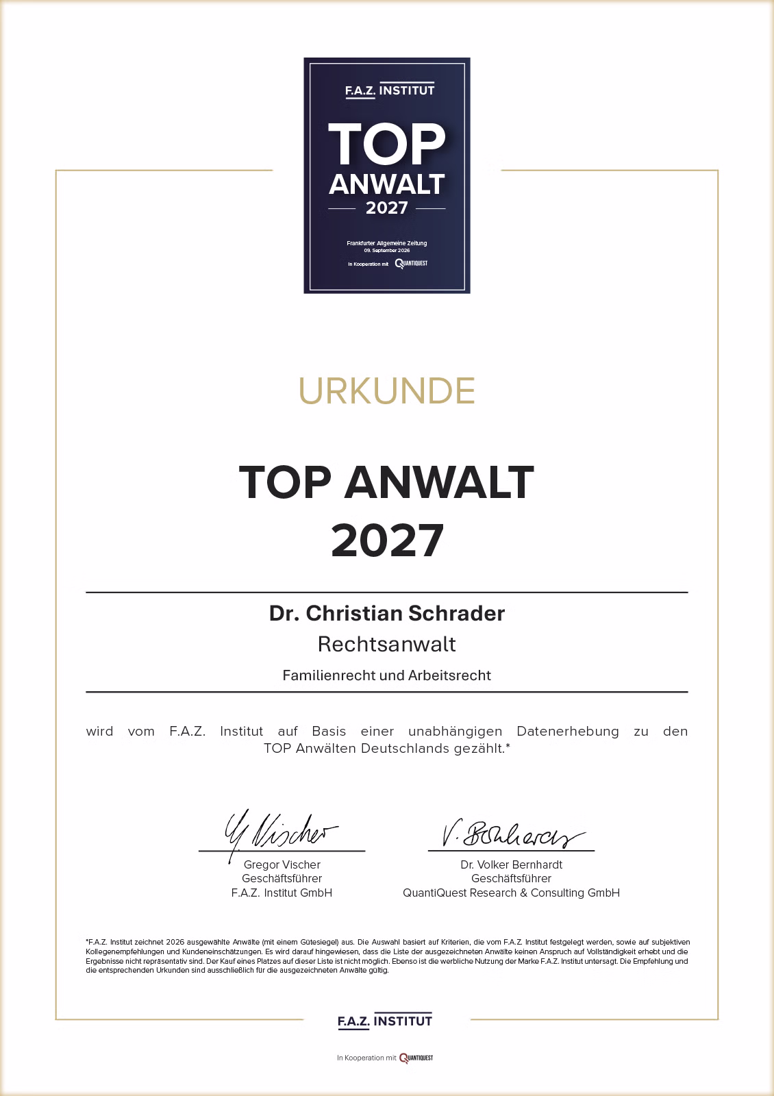 Top Anwalt Christian Schrader 2026